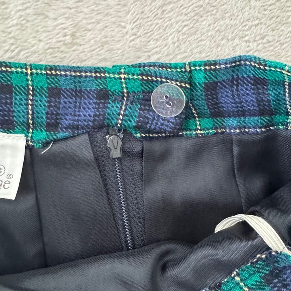 Vintage Weathervane Womens Plaid Faux Wrap Skirt XS S Blue Green Union Label USA - Picture 7 of 9